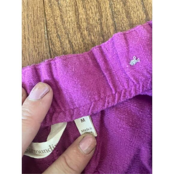 Soft surroundings pink linen blend shorts size m - Picture 7 of 9